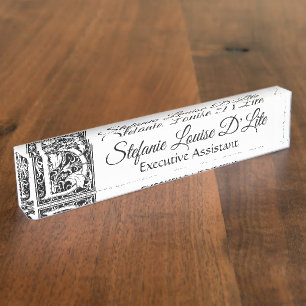 Vintager Buchstabe "D" Namensplakette
