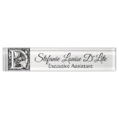 Vintager Buchstabe "D" Namensplakette (Vorderseite)