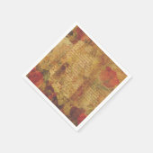 Vintager Buchstabe Drehbuch Roter Botanischer Gart Serviette (Ecke)