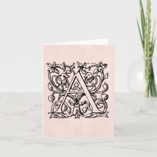 Vintager Buchstabe ein Monogramm-mit Monogramm