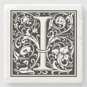 Vintager Buchstabe "I" Steinuntersetzer