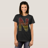 Vintager Buchstabe N T-Shirt (Vorne ganz)