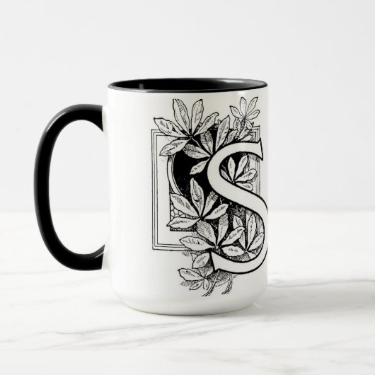 Vintager Buchstabe 'S' Collage - Tasse (Links)