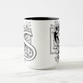 Vintager Buchstabe 'S' Collage - Tasse (Zentrum)