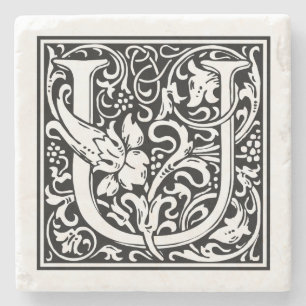 Vintager Buchstabe "U" Steinuntersetzer