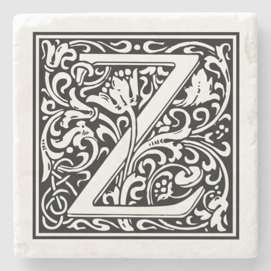 Vintager Buchstabe "Z" Steinuntersetzer (Vorderseite)