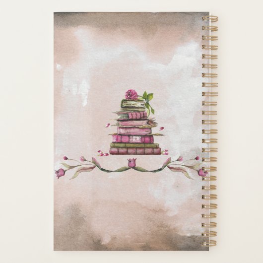 Vintager Buchübersichtsplaner Planer (Rückseite)