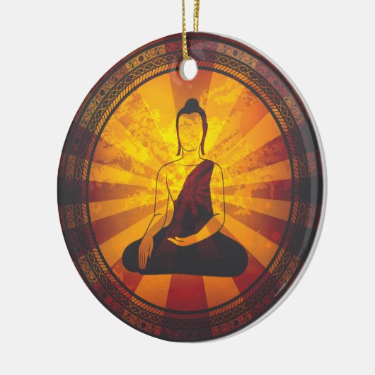 Vintager Buddha Keramikornament (Links)