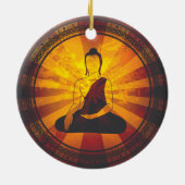 Vintager Buddha Keramikornament (Hinten)