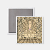 Vintager Buddha Magnet (Vorderseite/Rückseite)