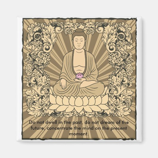 Vintager Buddha Magnet (Vorne)