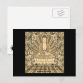 Vintager Buddha Postkarte (Vorne/Hinten)