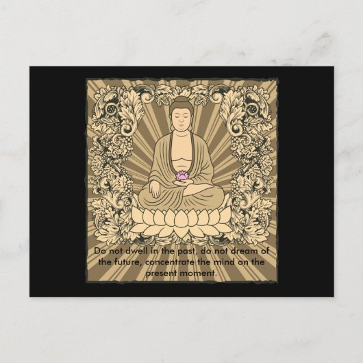 Vintager Buddha Postkarte (Vorderseite)