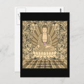 Vintager Buddha Postkarte (Vorne/Hinten)