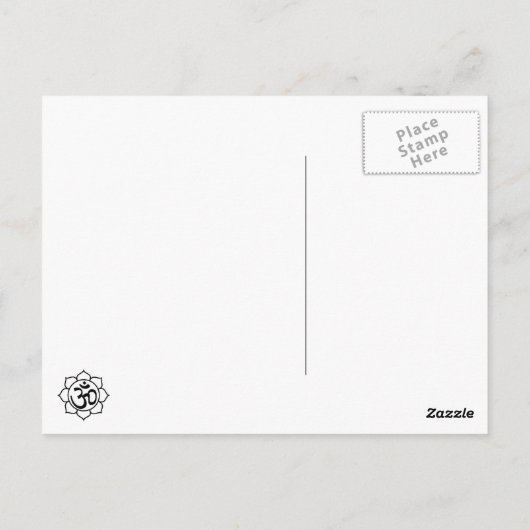 Vintager Buddha Postkarte (Rückseite)