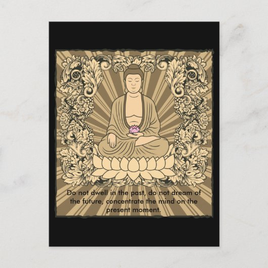 Vintager Buddha Postkarte (Vorderseite)