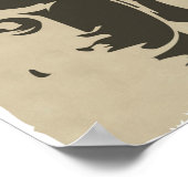 Vintager Buddha Shabby Chic eleganter Hipster Zen Poster (Ecke)