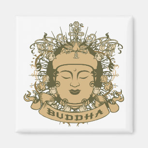 Vintager Buddha stellen gegenüber Magnet