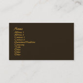 Vintager Buddha Visitenkarte (Rückseite)