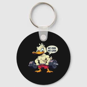 Vintager Buff Duck No Pain No Gain Gym Workout Car Schlüsselanhänger