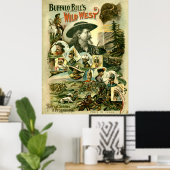 Vintager Buffalo Bill's Wild West Poster (Heimbüro)