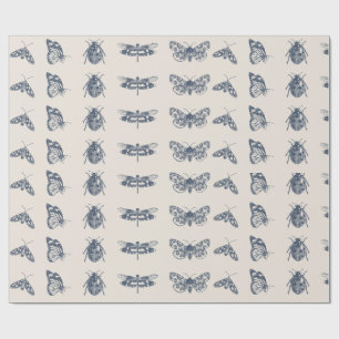 Vintager Bug Collection-Druck (BIG) Geschenkpapier