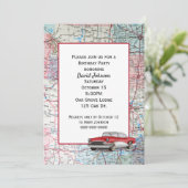 Vintager Buick auf der Karte (Stehend Vorderseite)