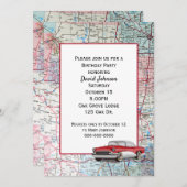 Vintager Buick auf der Karte (Vorne/Hinten)