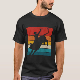 Vintager Bull Riding Rodeo Cowboy Western Bull Rid T-Shirt