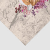 Vintager Bulldog-Blumenradfahrer Ephemera Dekoupag Seidenpapier (Detail)