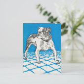 Vintager Bulldog Postkarte (Stehend Vorderseite)