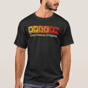 Vintager Bulldogge Wissenschaftslehrer Funny Perio T-Shirt