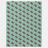 Vintager Bullfahrer Fleecedecke (Vorderseite)