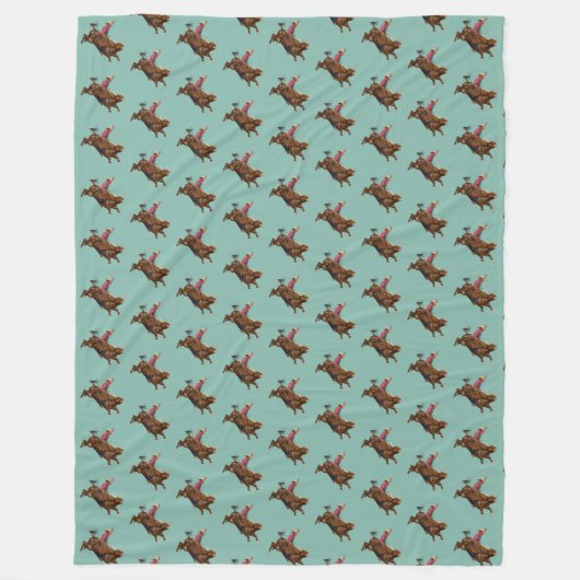 Vintager Bullfahrer Fleecedecke (Vorderseite)