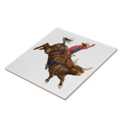 Vintager Bullfahrer Fliese (Seite)