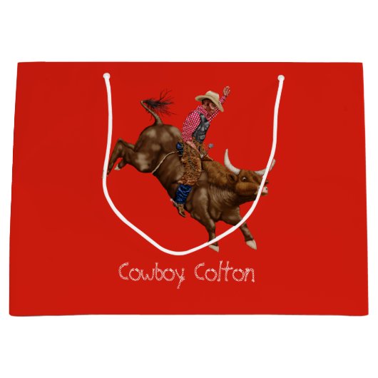 Vintager Bullfahrer Große Geschenktüte (Vorderseite)