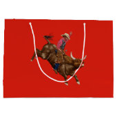 Vintager Bullfahrer Große Geschenktüte (Rückseite)