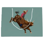 Vintager Bullfahrer Große Geschenktüte (Vorderseite)