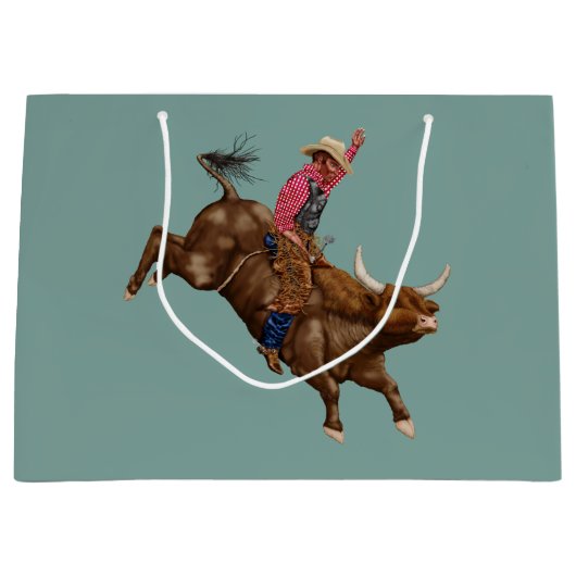 Vintager Bullfahrer Große Geschenktüte (Vorderseite)