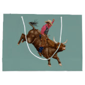 Vintager Bullfahrer Große Geschenktüte (Rückseite)