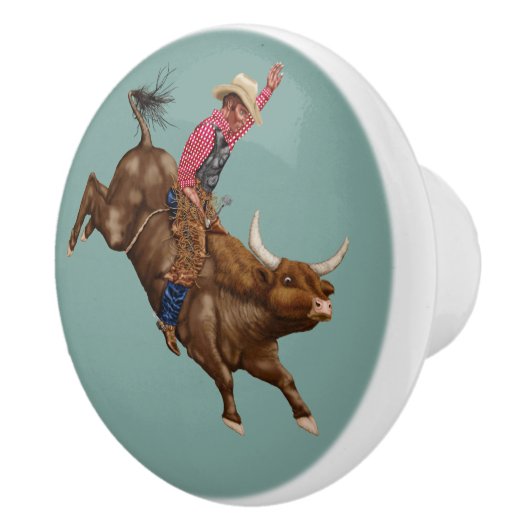Vintager Bullfahrer Keramikknauf (Rechts)