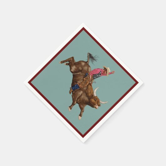 Vintager Bullfahrer Serviette (Ecke)