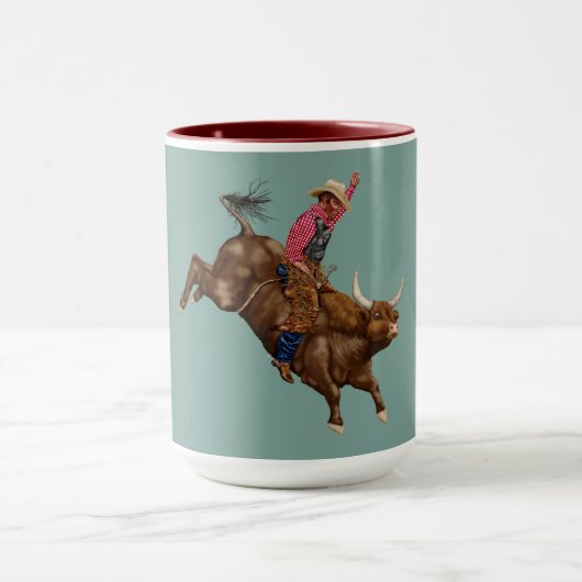 Vintager Bullfahrer Tasse (Zentrum)