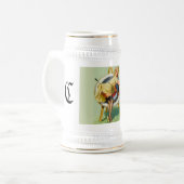 Vintager Bullseye-Bier Stein Bierglas (Vorderseite Links)