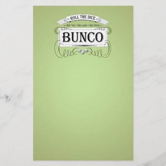 Vintager Bunco Entwurf Briefpapier (Vorderseite)