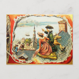 Vintager Bunker Hill Postkarte