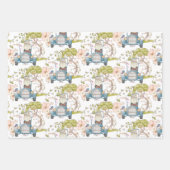Vintager Bunny Bear Fox Car Foliage Boy Geschenkpapier Set (Vorderseite 3)