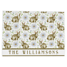 Vintager Bunny Floral Happy Osterfeier Große Geschenktüte