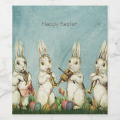 Vintager Bunny Osteraster Weinetikett (Einzelnes Label)