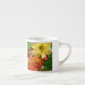 Vintager bunter mit Blumenhintergrund 2 der Kunst Espressotasse (Rechts)